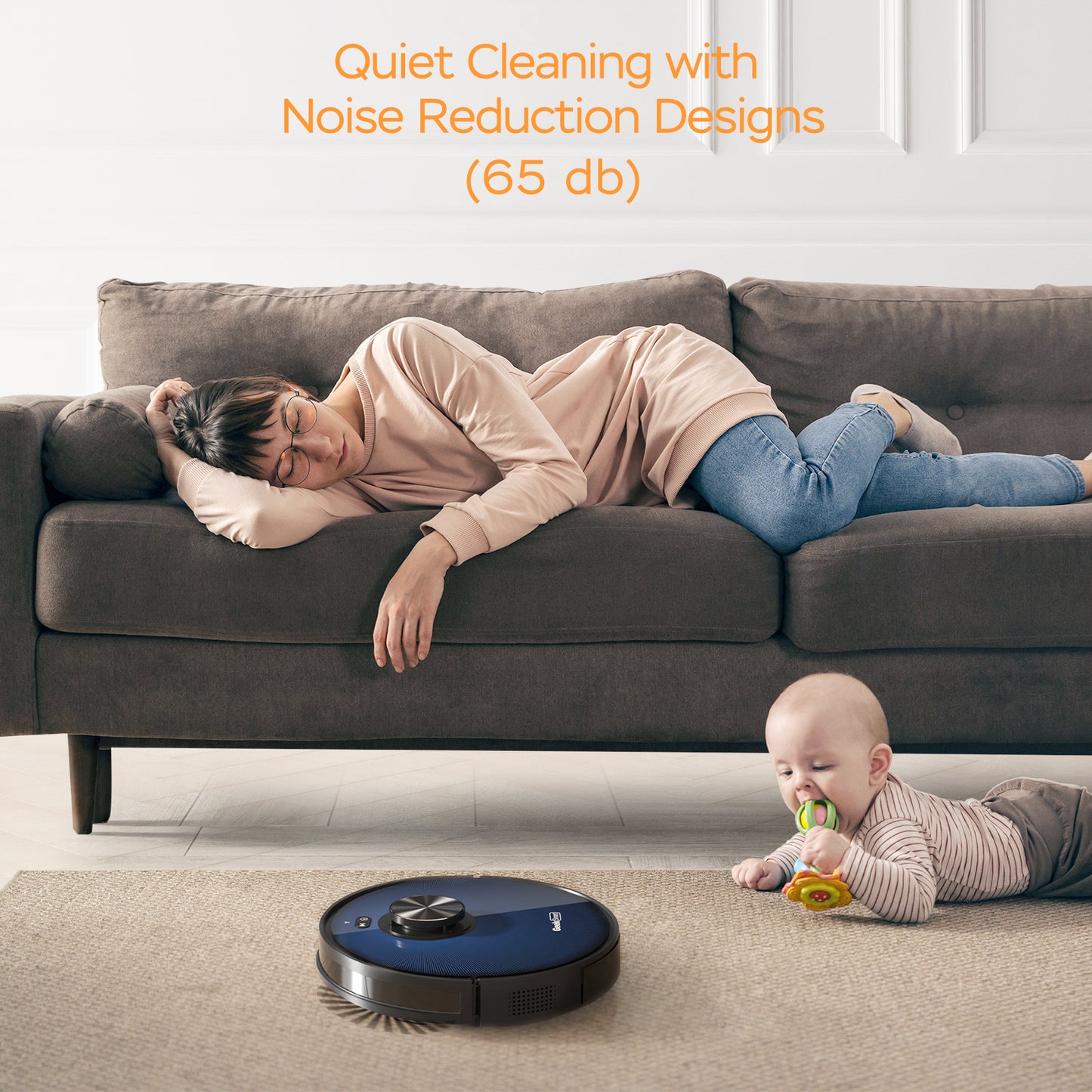 Home Smart Geek L7 Robot Vacuum Cleaner and Mop, LDS Navigation, Wi-Fi Connected APP, MAX 2700 PA Suction, Ideal for Pets and Larger Home