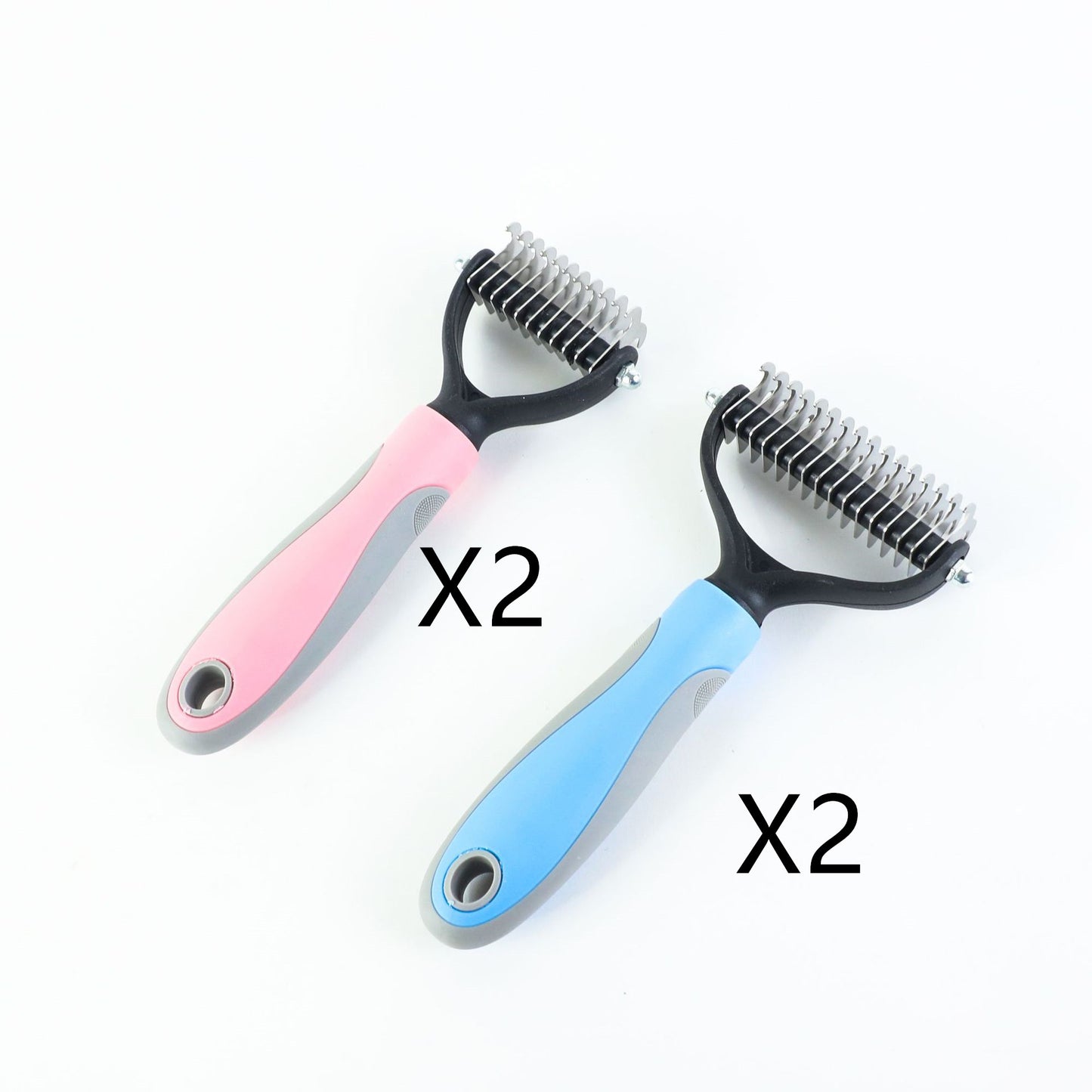 Pet Stainless Double-sided Brush Hair Removal Comb Grooming Dematting Dog Grooming Shedding Tools