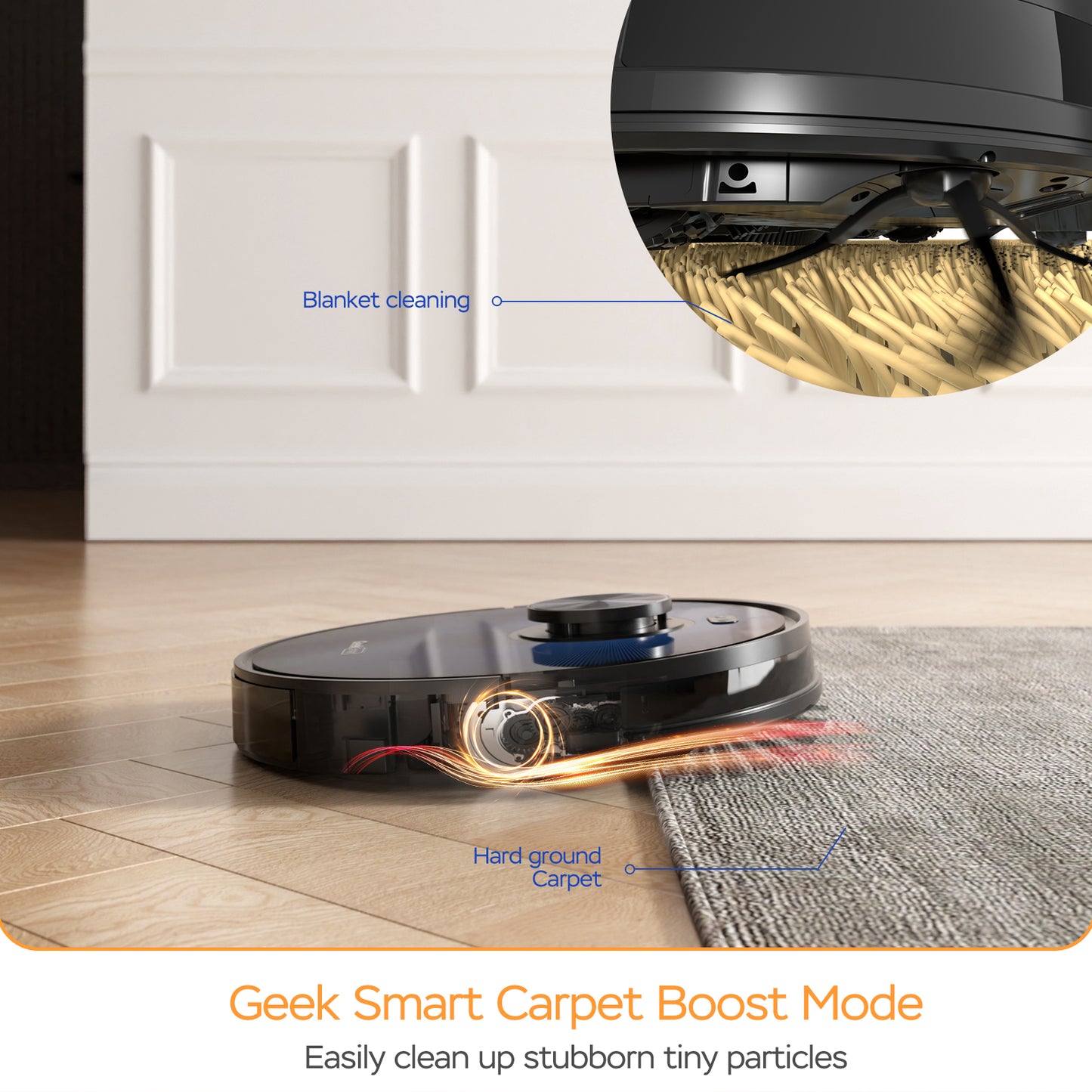 Home Smart Geek L7 Robot Vacuum Cleaner and Mop, LDS Navigation, Wi-Fi Connected APP, MAX 2700 PA Suction, Ideal for Pets and Larger Home