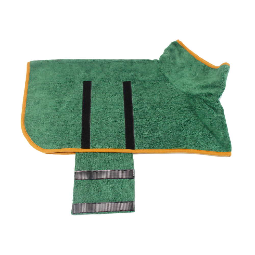 Pet Absorbent Bathrobe Waist-wrapped Microfiber