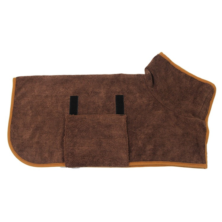 Pet Absorbent Bathrobe Waist-wrapped Microfiber