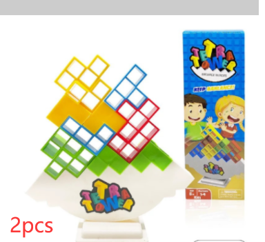 Children Balance Building Puzzle Assembling Blocks Stacking Game