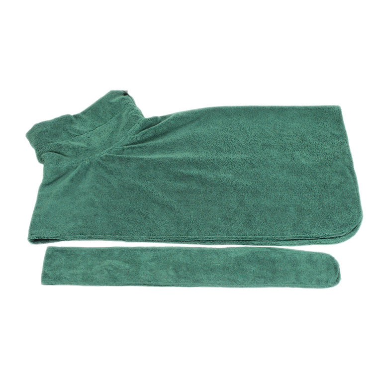 Pet Absorbent Bathrobe Waist-wrapped Microfiber