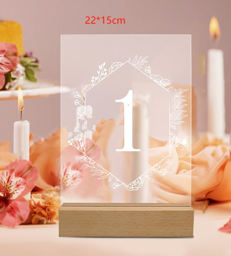 Holiday Valentines Day Gift Acrylic Romantic Music Light Board Small Night Light