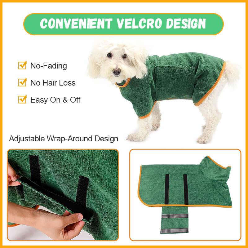 Pet Absorbent Bathrobe Waist-wrapped Microfiber