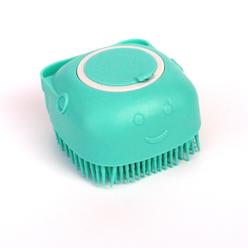 Pet Silicone Bath Cleaning Massage Comb Brush Glove Pet Bathroom Tool can Pour Shampoo Dog Grooming Supplies