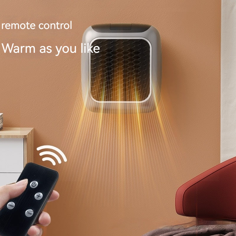 Home Office Dormitory Mini Fan Heater Remote Wall-Mounted Warm Heater