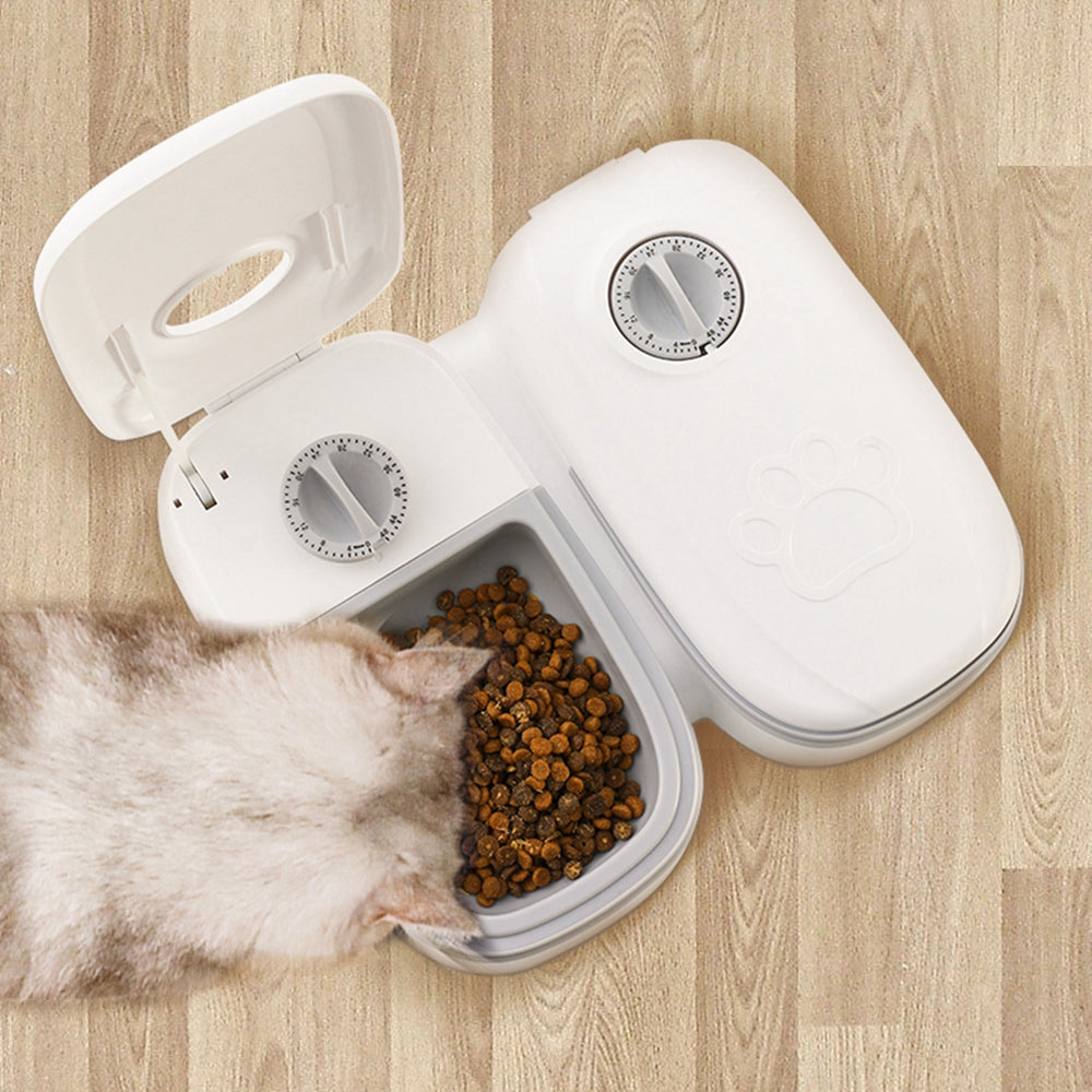 Pet Smart Automatic Food Dispenser Timer Stainless Steel Bowl Dog Cat Pet Feeding Pets Supplies