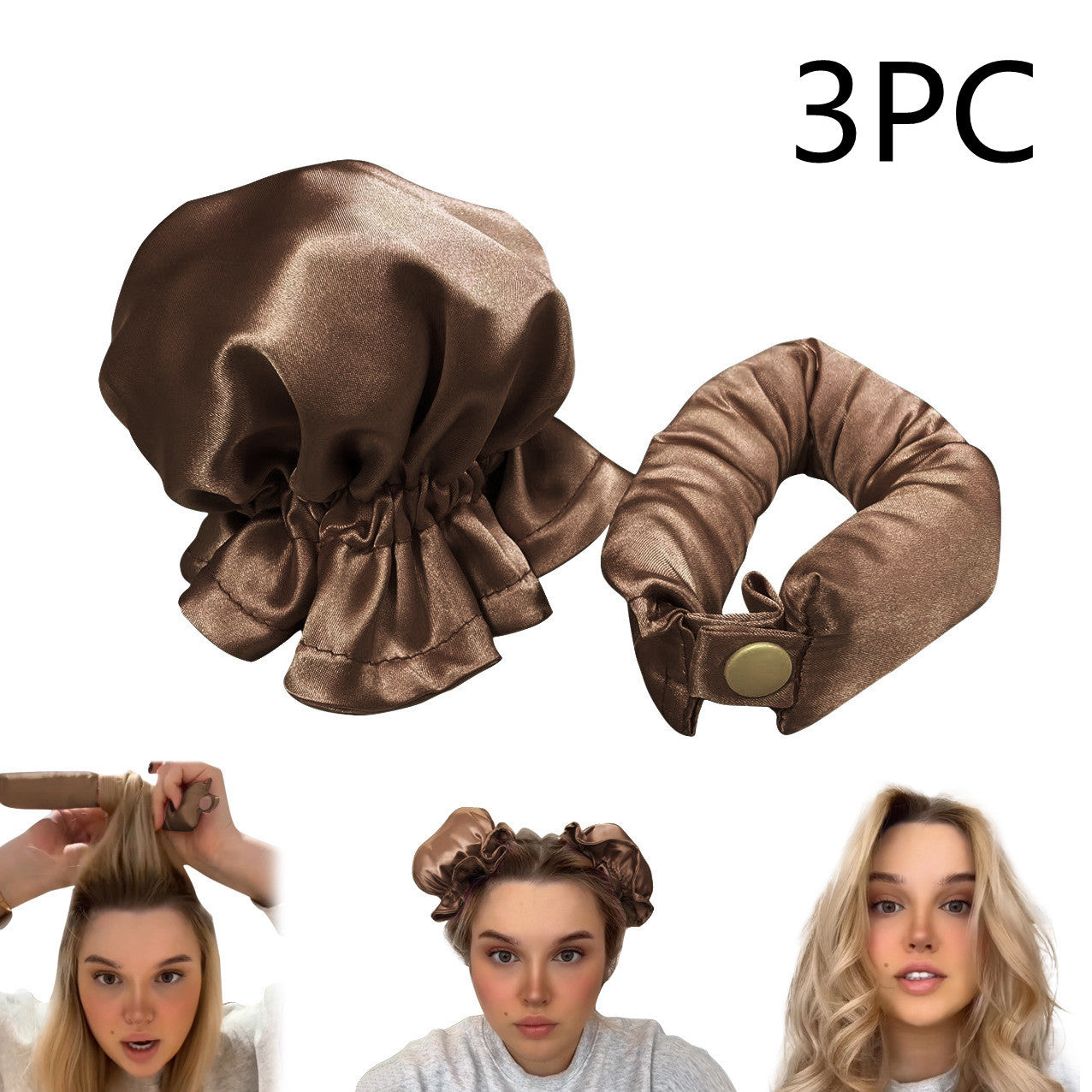 Women Hair Heatless Curl Stick with Cloth Cover Hair Curler Headband Hair Rollers Wave Form Curling Rod Hair Style Tools Gadgets