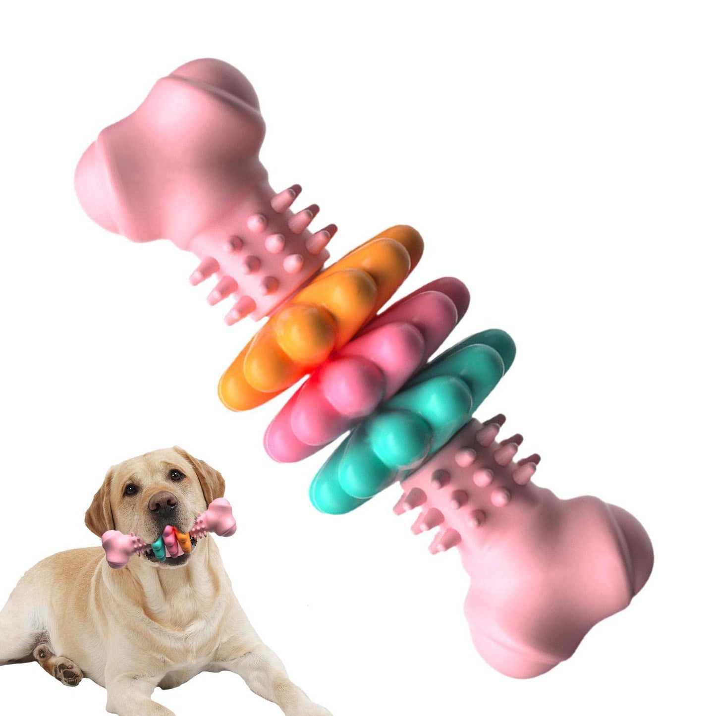 Pet Dog Bone Teeth Cleaning Chew Toy Dogs Toys Indestructible TPR Bone Chewing Bite Resistant Teething Toys Pet Products