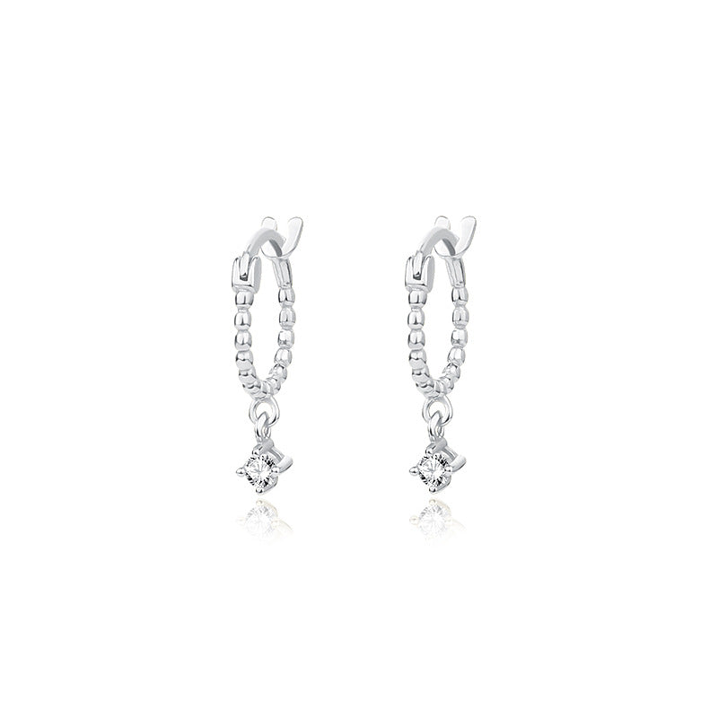 Women's Sterling Silver Bead Earrings