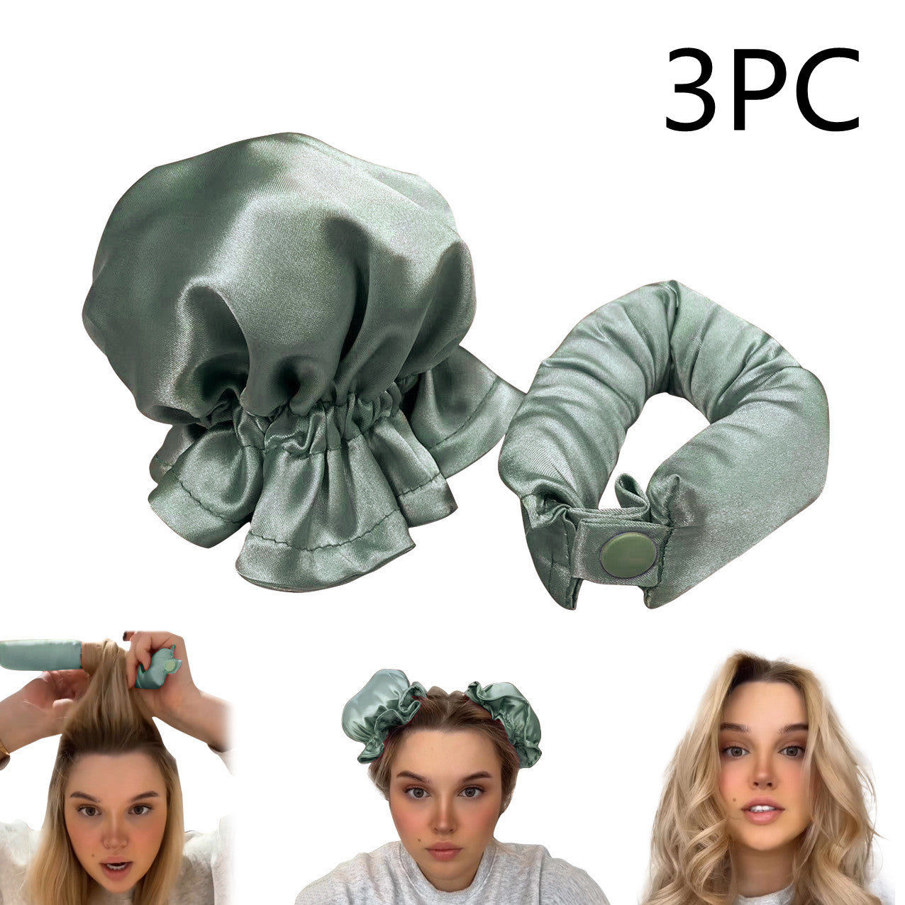 Women Hair Heatless Curl Stick with Cloth Cover Hair Curler Headband Hair Rollers Wave Form Curling Rod Hair Style Tools Gadgets