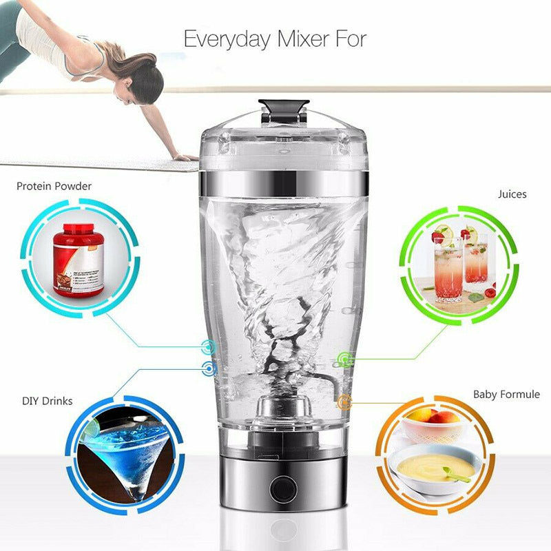 Electric Protein Shake Stirring USB Shake Bottle Milk Coffee Blender Kettle Sports and Fitness Charging Electric Shaker Cup