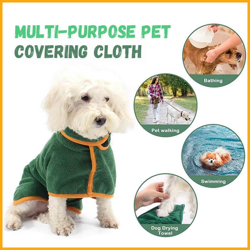 Pet Absorbent Bathrobe Waist-wrapped Microfiber