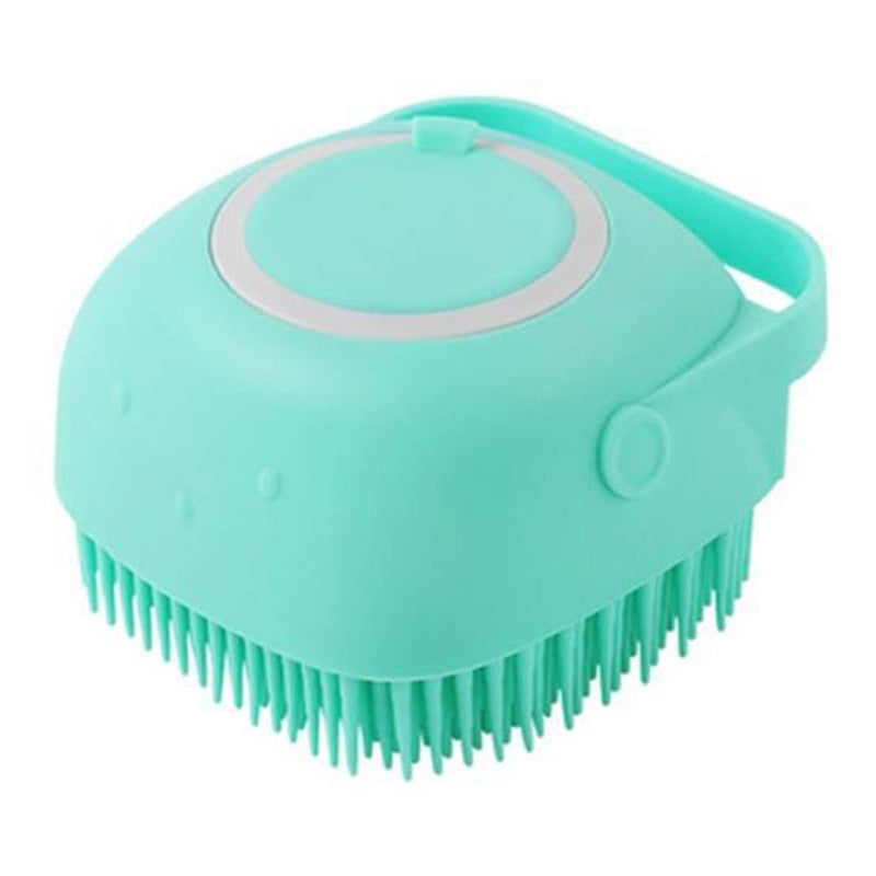 Pet Silicone Bath Cleaning Massage Comb Brush Glove Pet Bathroom Tool can Pour Shampoo Dog Grooming Supplies