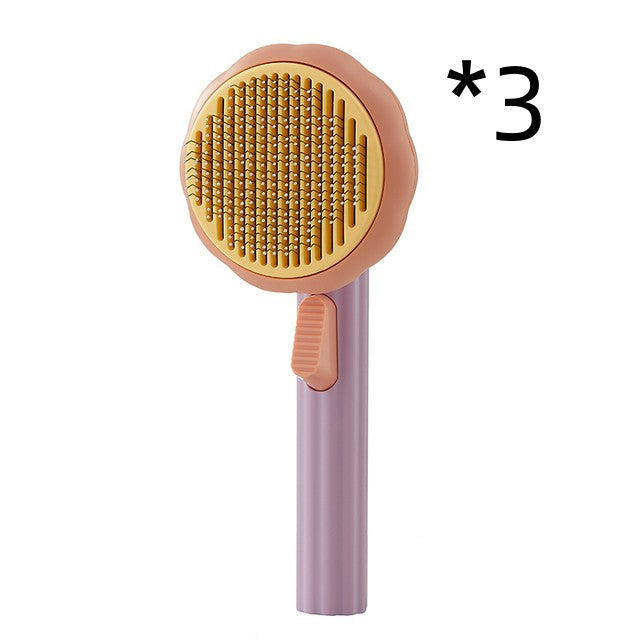 Pet Hand-held Steel Self-cleaning Comb Looper for Cat Hair Removal