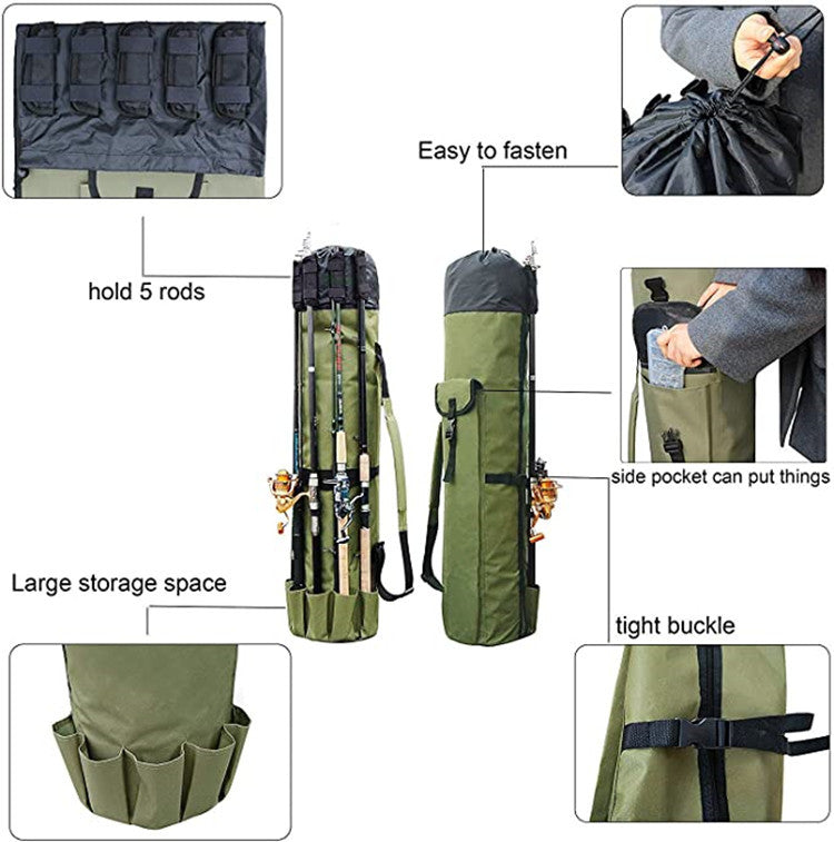 Fishing Multifunctional Rod Bag Fishing Gear Storage Bag