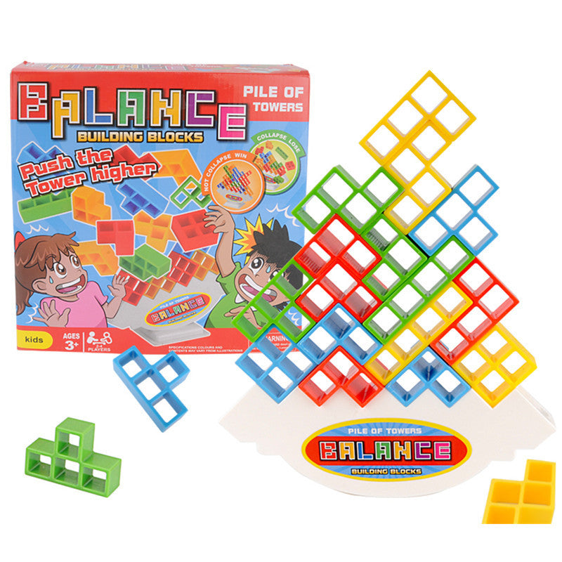 Children Balance Building Puzzle Assembling Blocks Stacking Game