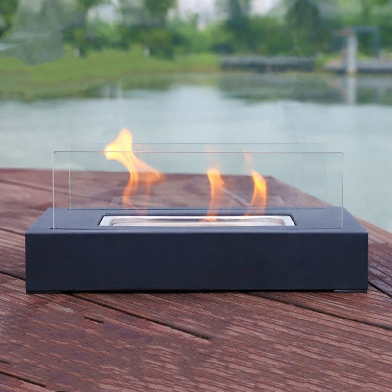 Portable Outdoor Desktop Fireplace Light Flame Heater