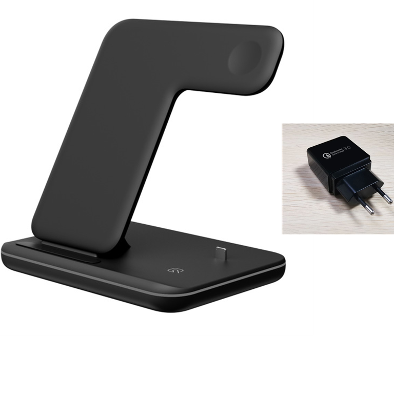 Home Office Wireless Mobile Phone Watch Earphone Charger 3 In 1 Wireless Charger Stand