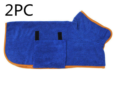 Pet Absorbent Bathrobe Waist-wrapped Microfiber