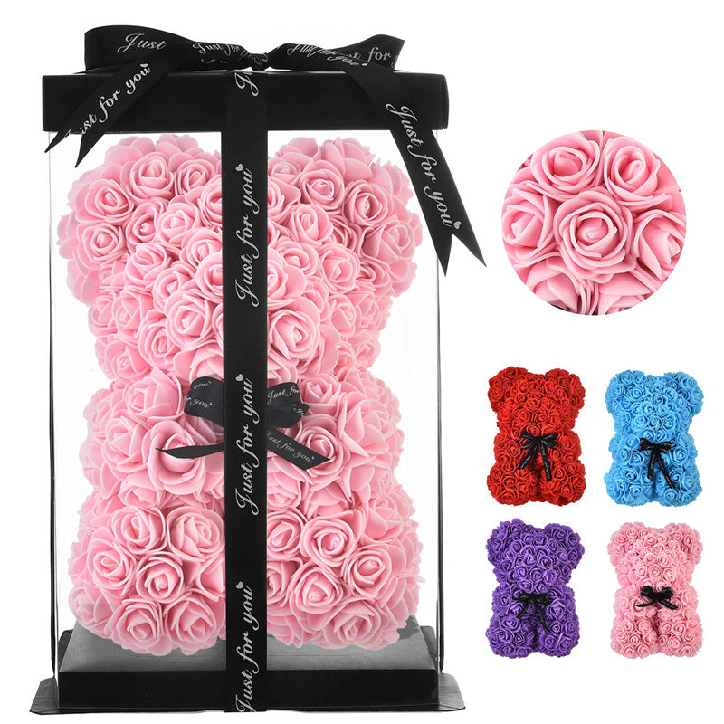 Valentine's Day Gift Rose Bear Eternal Flower Rose Teddy Bear