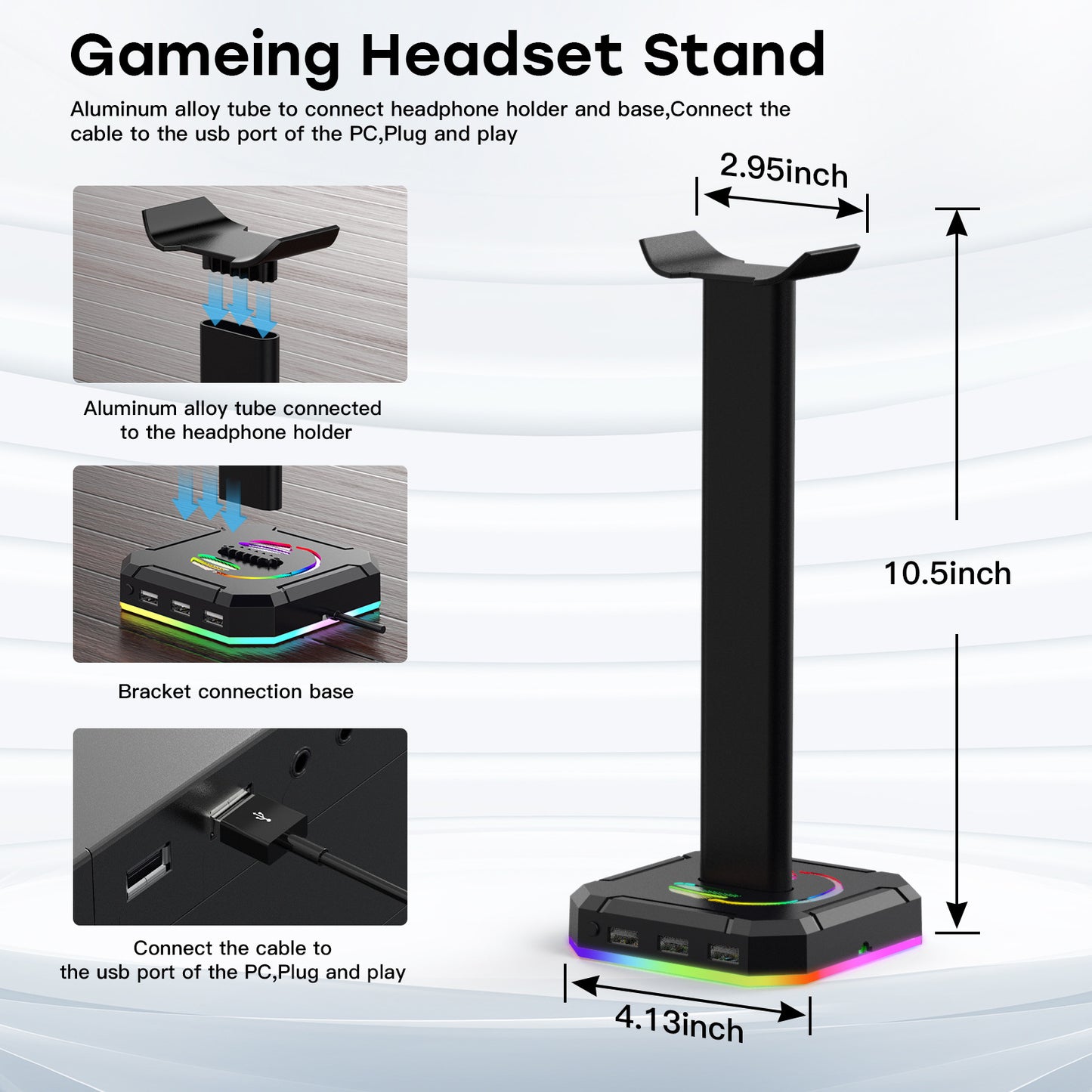 Home RGB Headphone Bracket Stand Headset E-sports Gaming