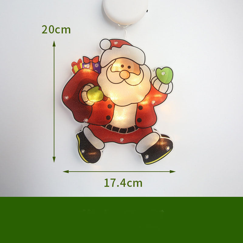 Holiday LED Suction Cup Window Hanging Lights Christmas Decoration