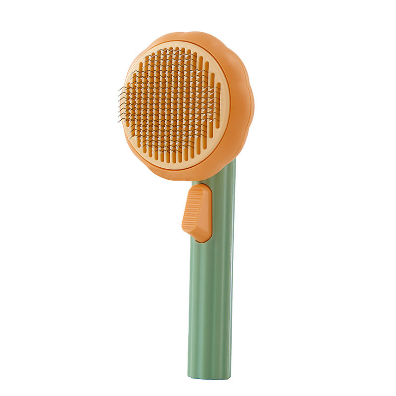 Pet Hand-held Steel Self-cleaning Comb Looper for Cat Hair Removal