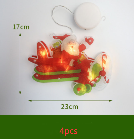 Holiday LED Suction Cup Window Hanging Lights Christmas Decoration