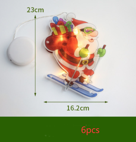 Holiday LED Suction Cup Window Hanging Lights Christmas Decoration