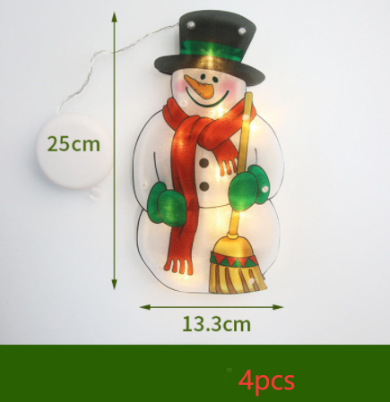 Holiday LED Suction Cup Window Hanging Lights Christmas Decoration