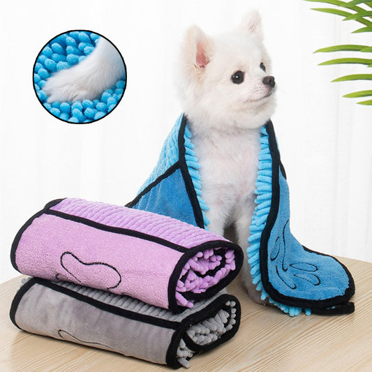 Pet Super Absorbent Towel Microfiber Bathrobe Quick-Drying Bath Towel for Pets Towel Dog Towels Pet Products