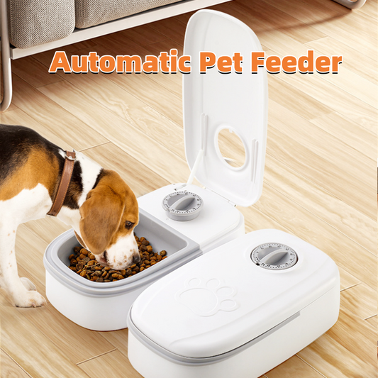 Pet Smart Automatic Food Dispenser Timer Stainless Steel Bowl Dog Cat Pet Feeding Pets Supplies