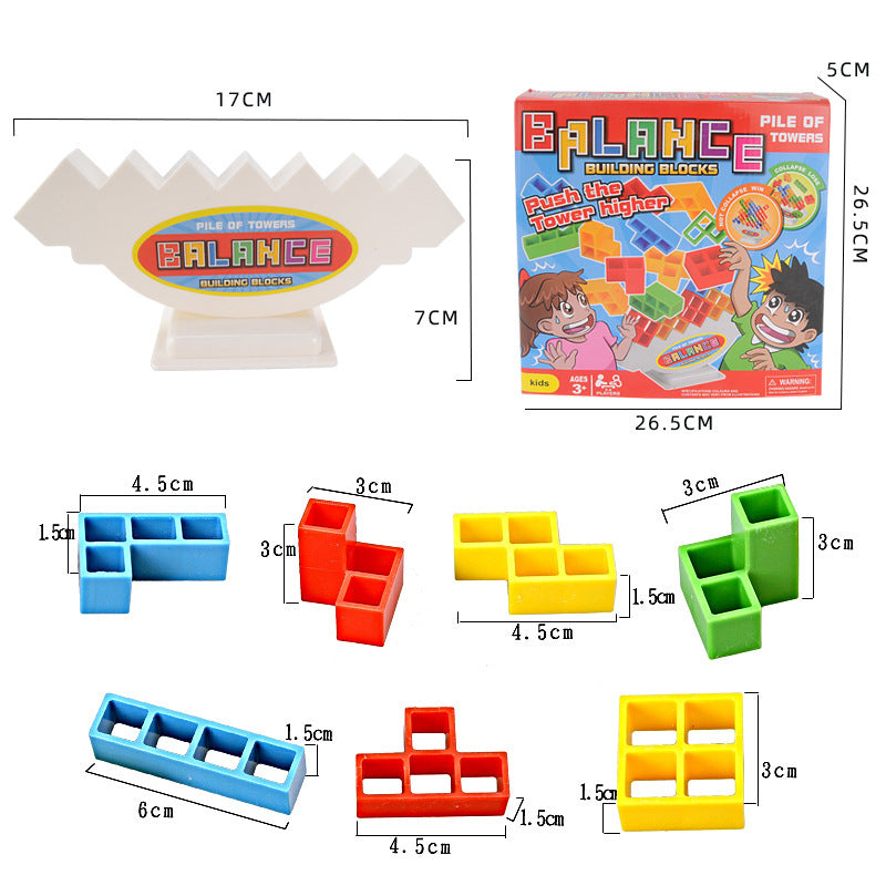 Children Balance Building Puzzle Assembling Blocks Stacking Game