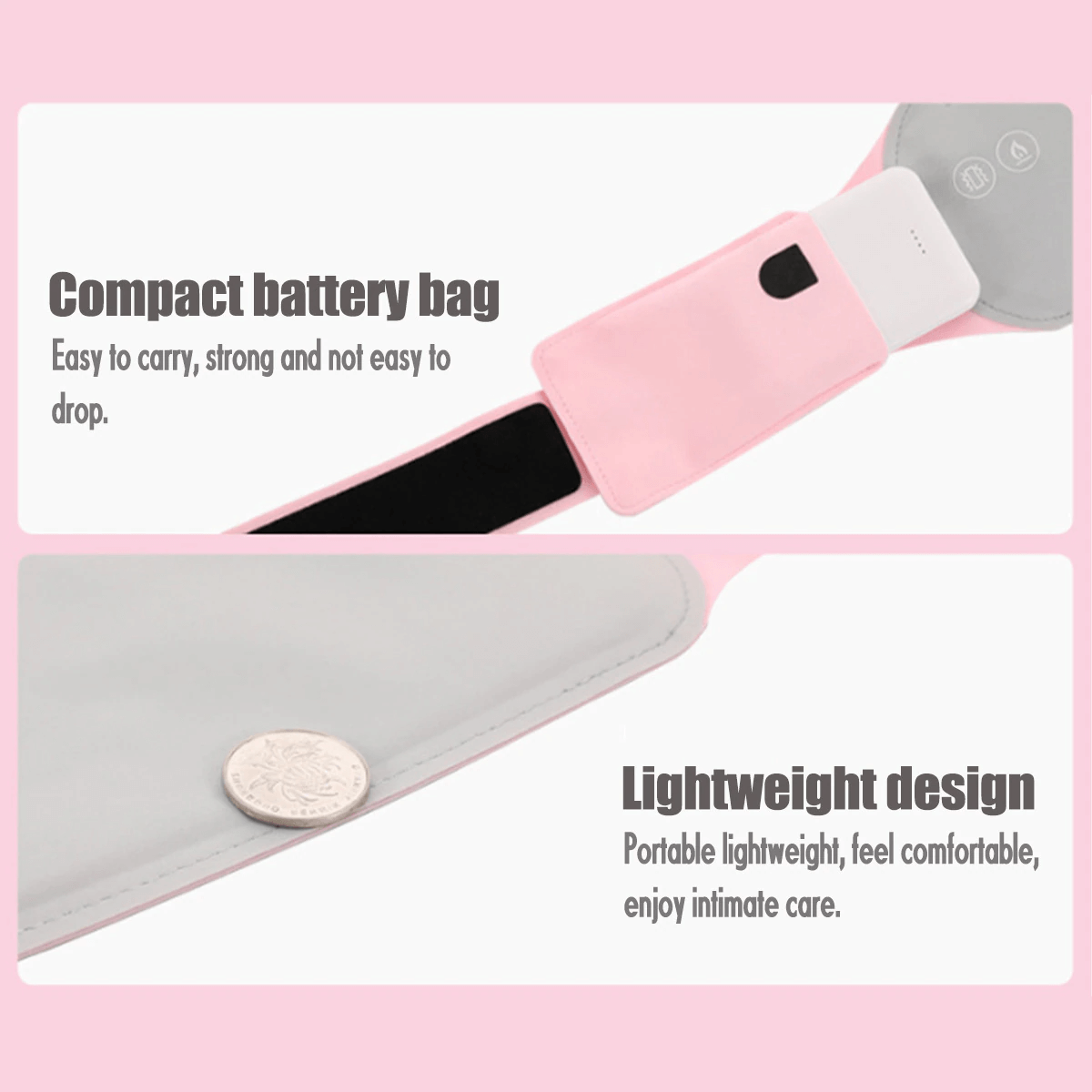 Heating Comfort Pad Portable Cordless Belt Period Relief for Women