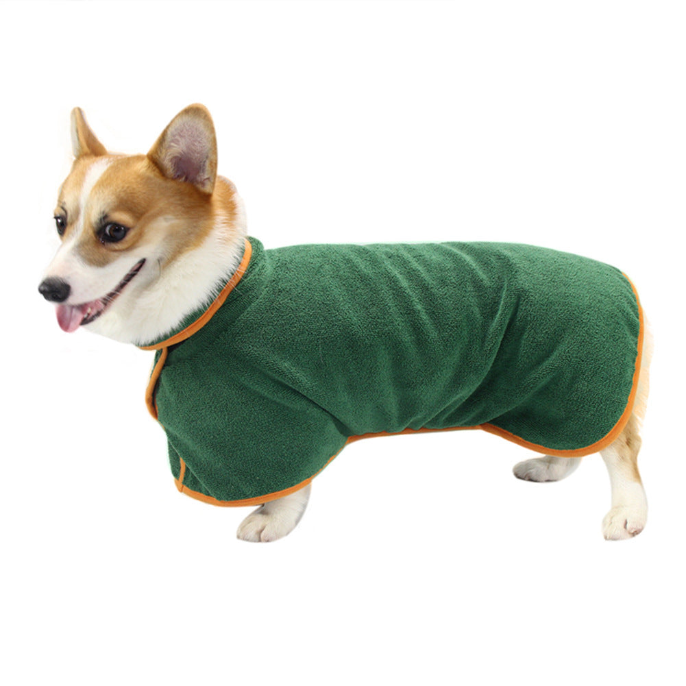 Pet Absorbent Bathrobe Waist-wrapped Microfiber