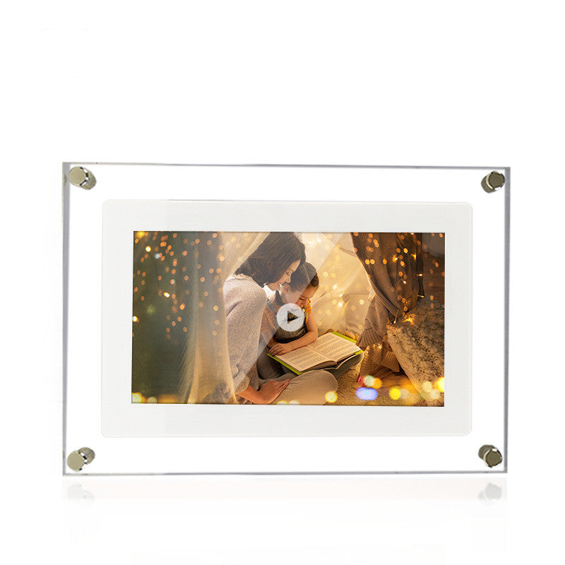 Home Office Digital Acrylic Picture Frame Video Player Digital Photo Frame Vertical Display With 1GB And Battery Type C