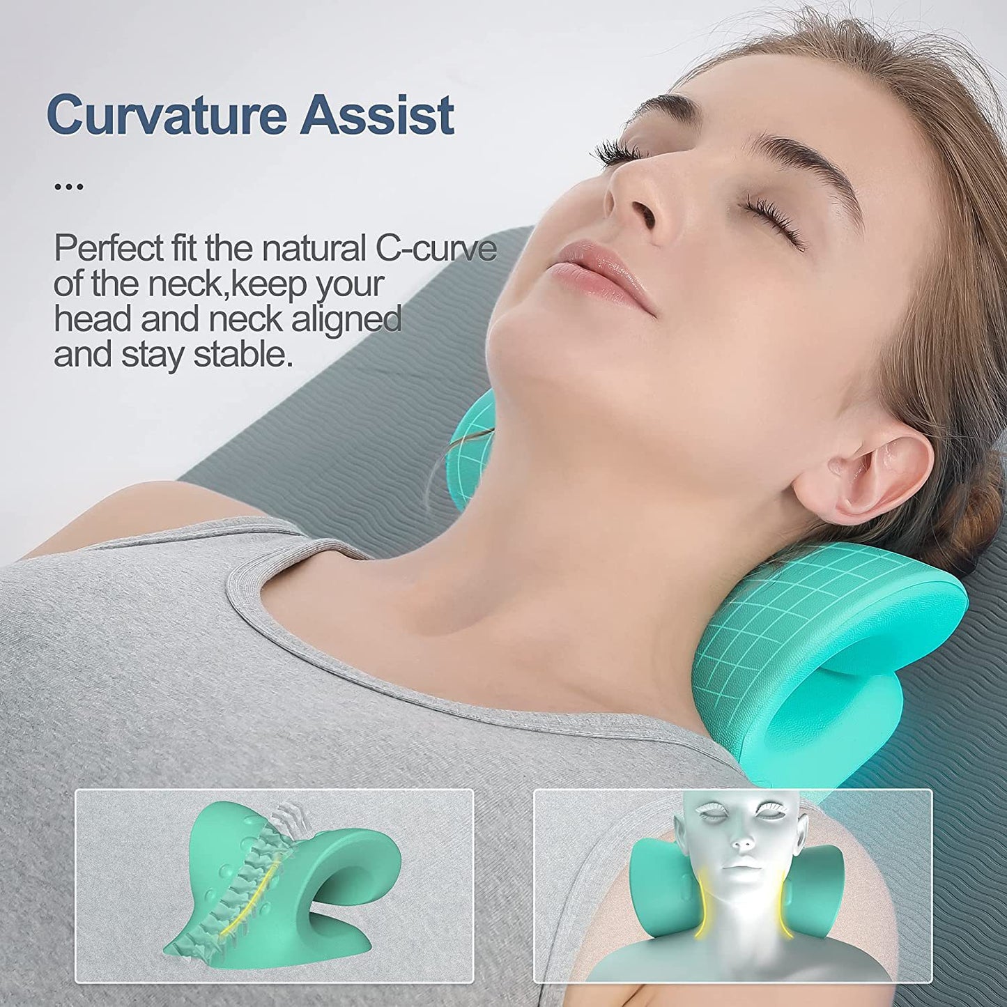 Memory Neck Cervical Chiropractic Traction Device Pillow for Pain Relief Stretcher Relaxer