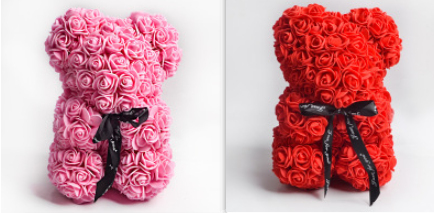 Valentine's Day Gift Rose Bear Eternal Flower Rose Teddy Bear