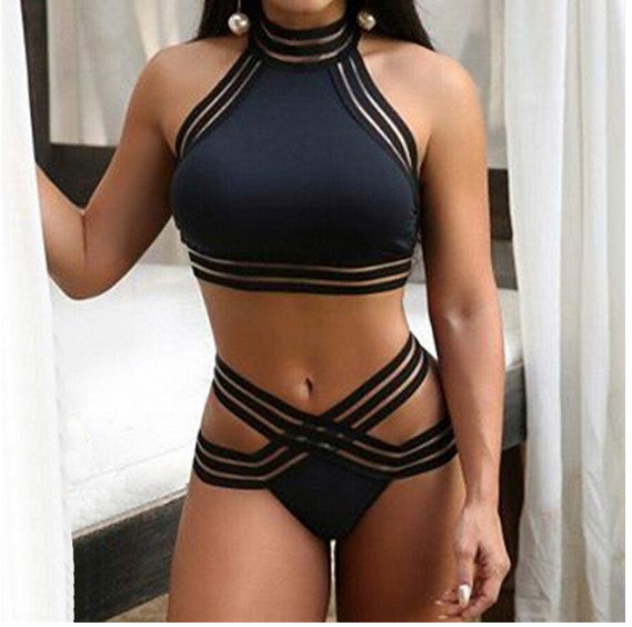 Women Swimsuit High-Waist 2-Pieces