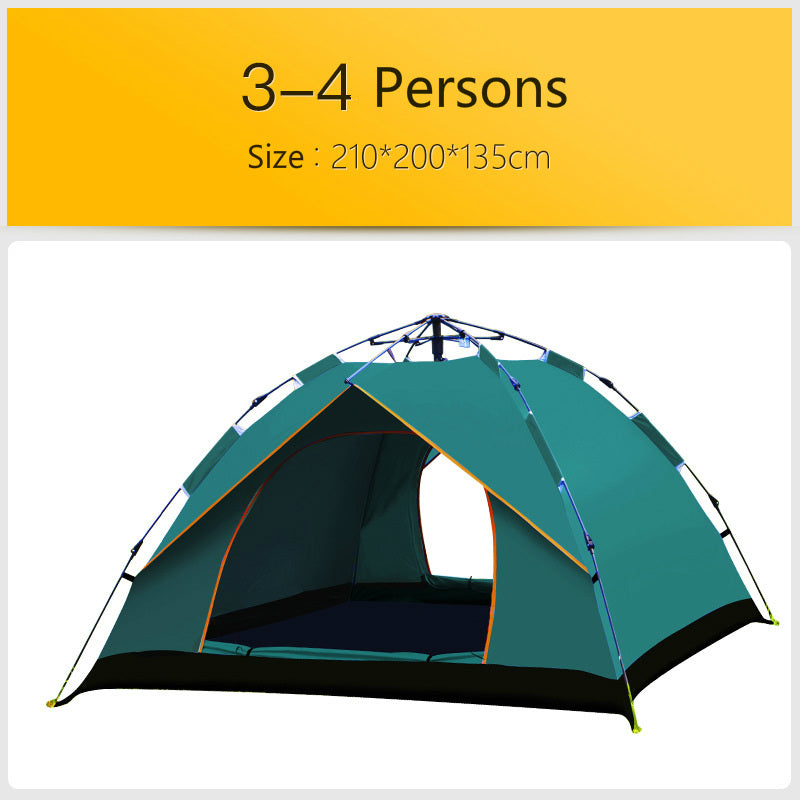 Camping Automatic Hexagonal Multi-Person Durable Double-Layer Camping Tent