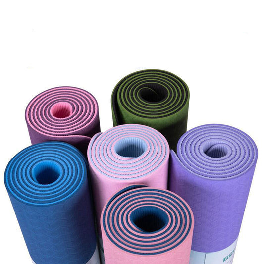 Fitness Mat Two-Color 6Mm Posture Line Exercise Mat