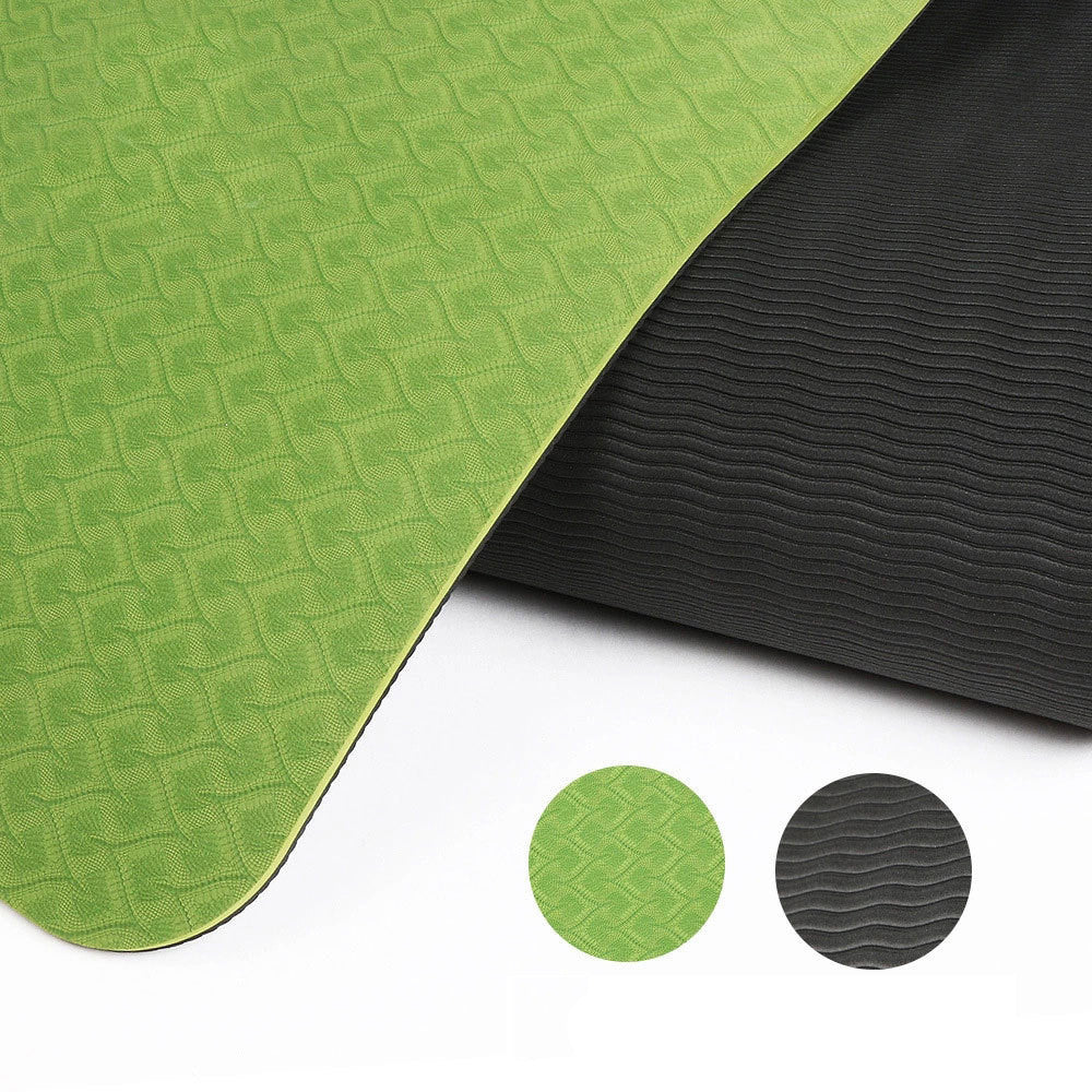 Fitness Mat Two-Color 6Mm Posture Line Exercise Mat