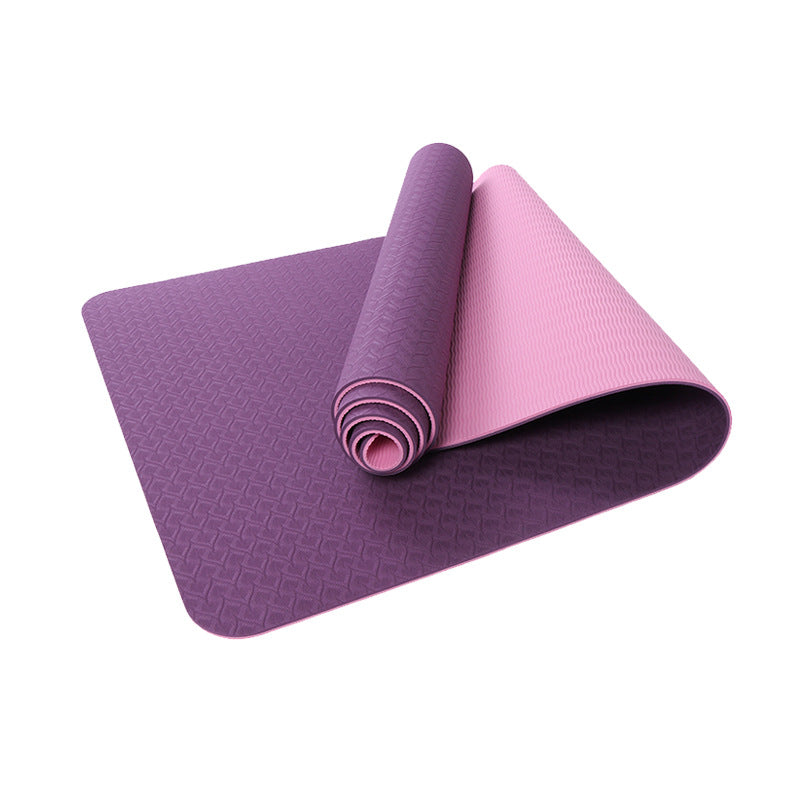 Fitness Mat Two-Color 6Mm Posture Line Exercise Mat