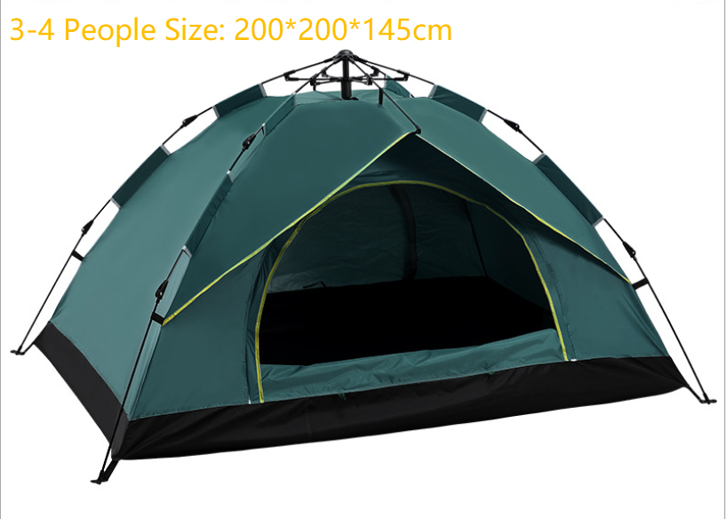 Camping Automatic Hexagonal Multi-Person Durable Double-Layer Camping Tent