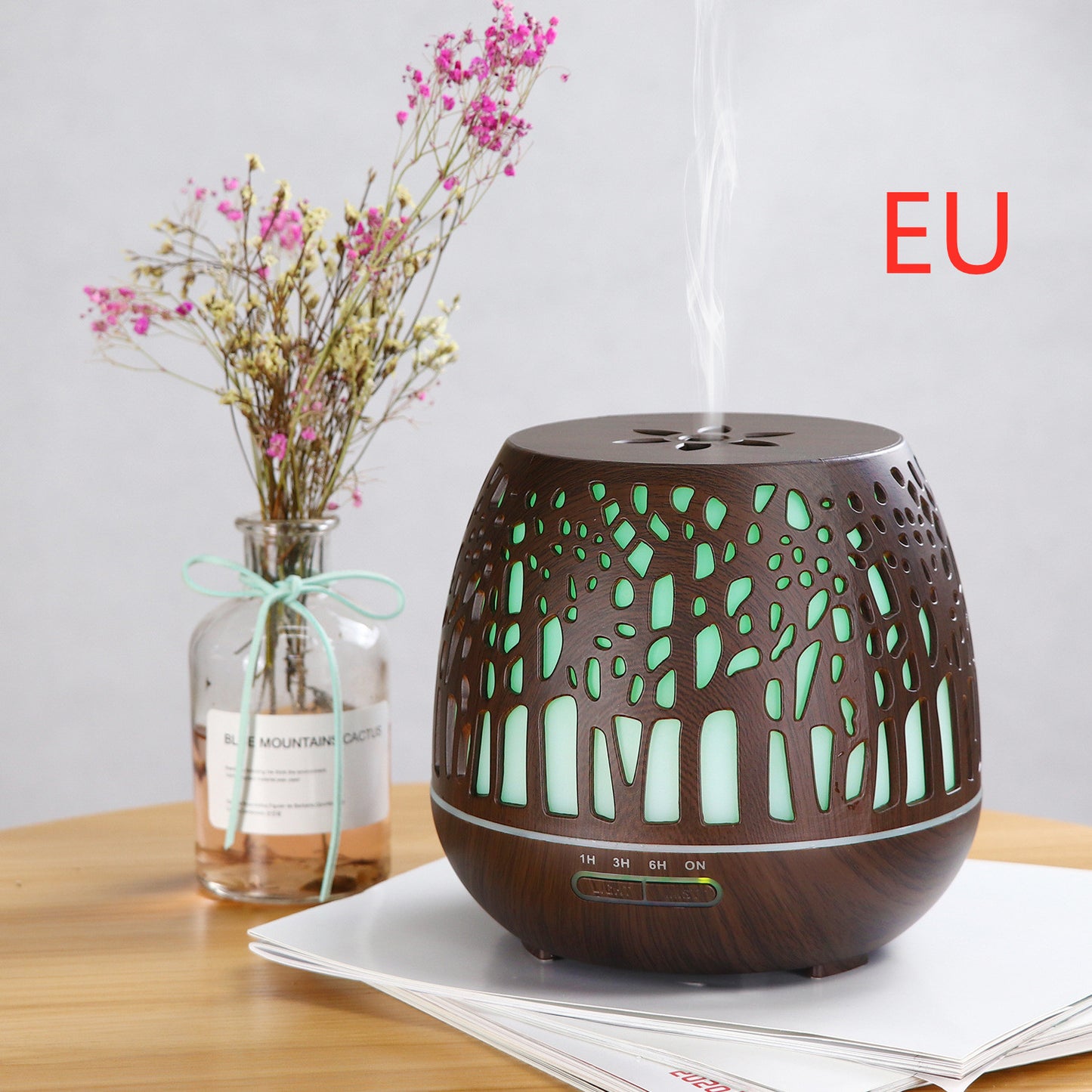 Home Aromatherapy Essential oil Diffuser Hollow Colorful Ultrasonic Humidifier