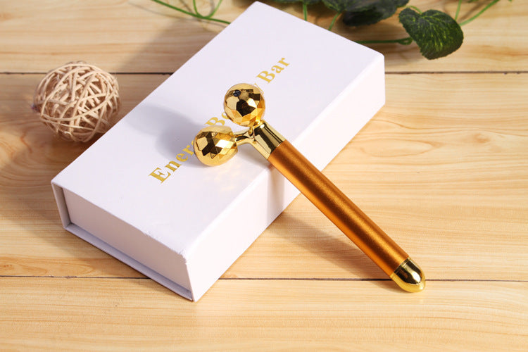 Massage Electric Face Roller Instrument Gold Stick