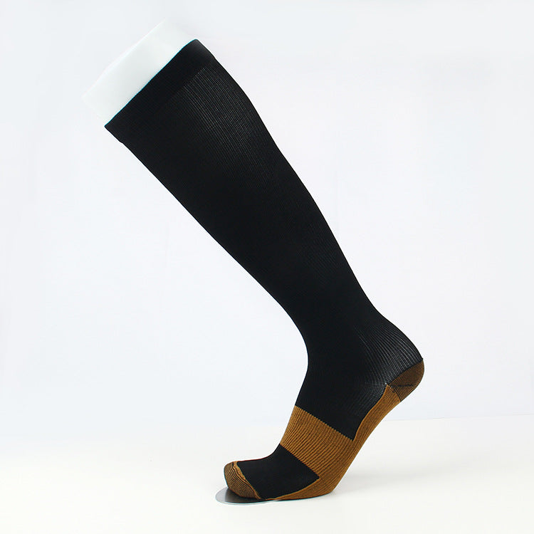 Copper fiber long tube compression socks