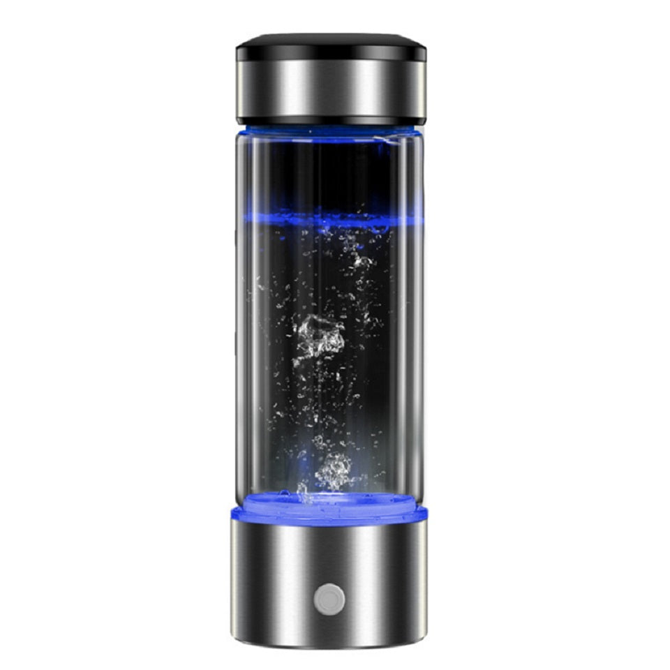 Alkaline Pure Hydrogen-Rich Water Generator Cup Filter 450ml Portable Bottle Ionizer